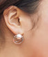 捻じりフープパール付きピアス